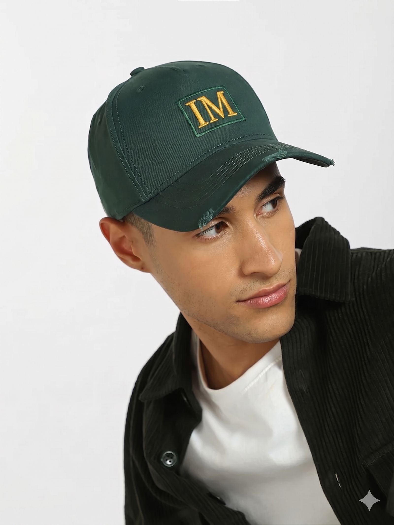 Premium Distressed Cotton Baseball Cap – Custom Embroidered Edgy Dad Hat