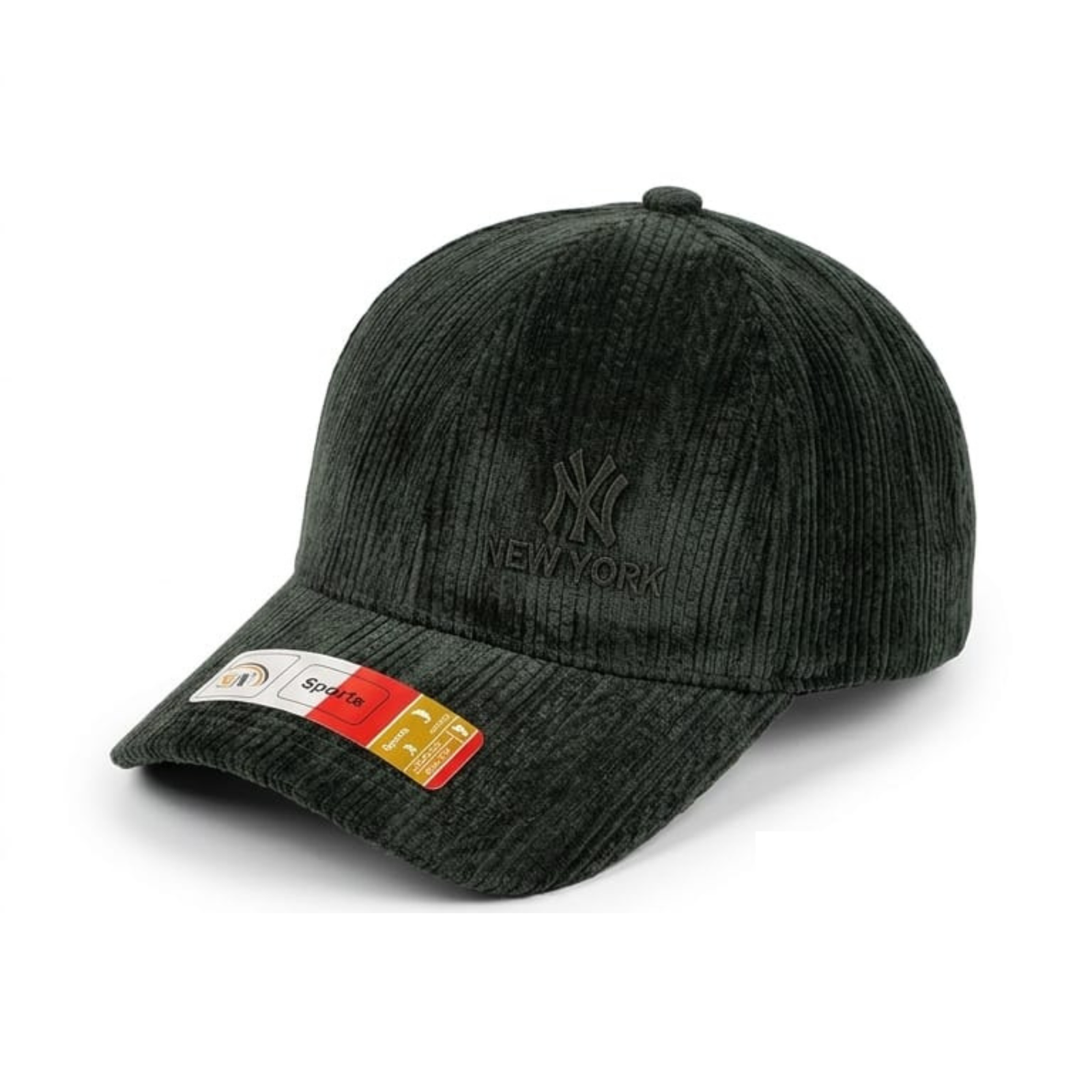 Unisex Ribbed Chenille Velvet Baseball Cap – Warm Winter NY Embroidered Curved Visor Cap