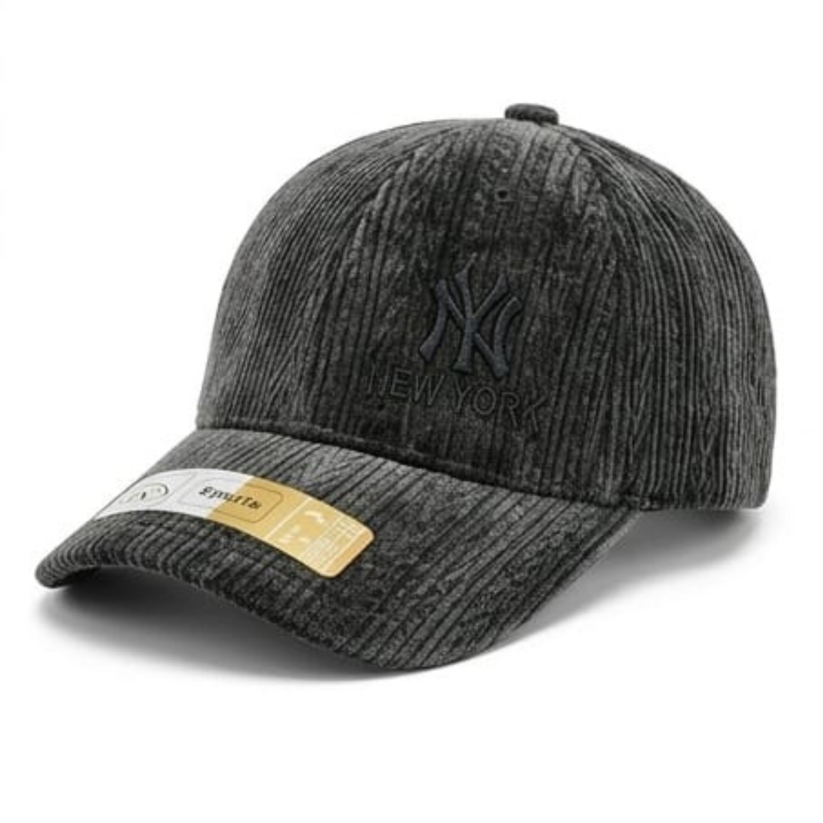 Unisex Ribbed Chenille Velvet Baseball Cap – Warm Winter NY Embroidered Curved Visor Cap
