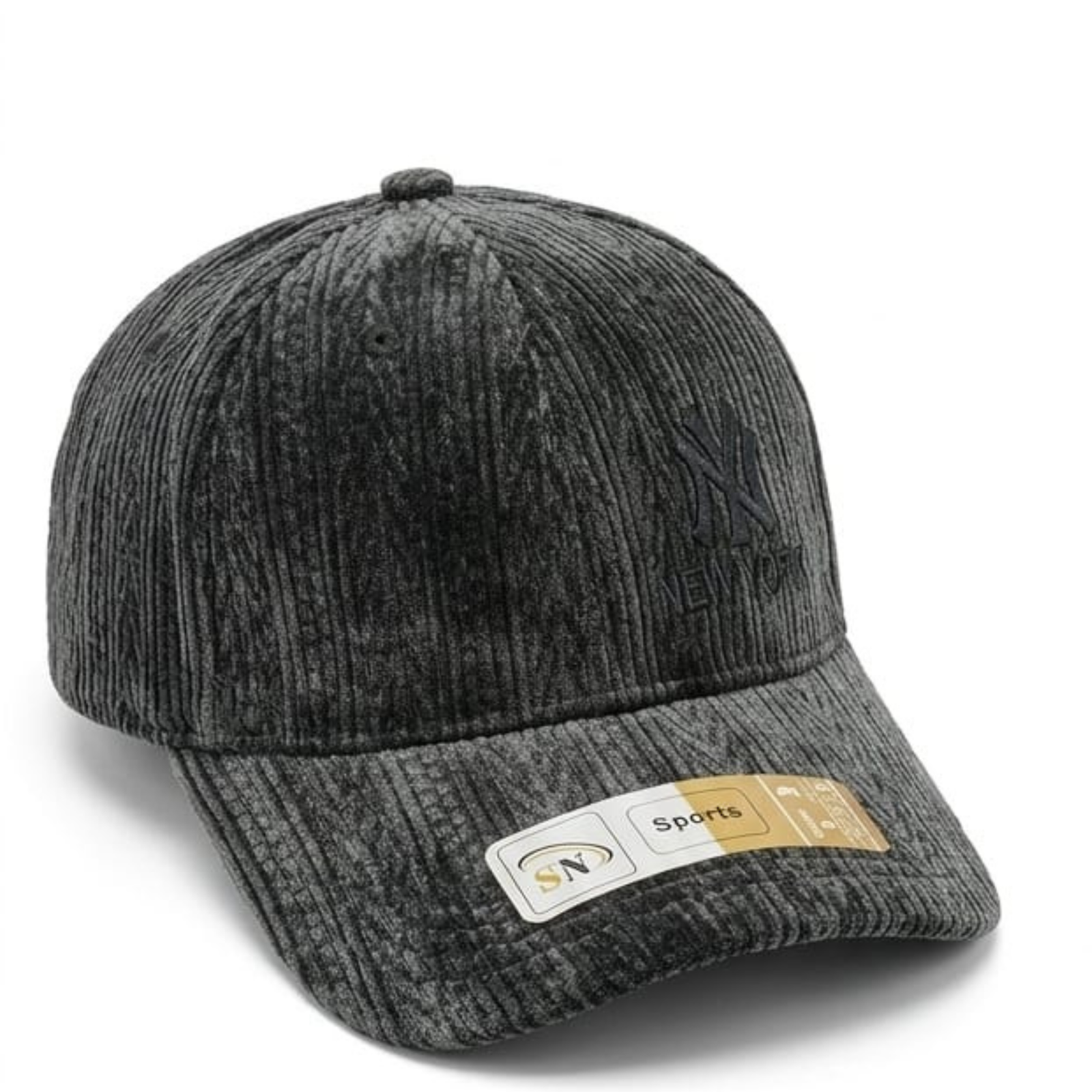Unisex Ribbed Chenille Velvet Baseball Cap – Warm Winter NY Embroidered Curved Visor Cap