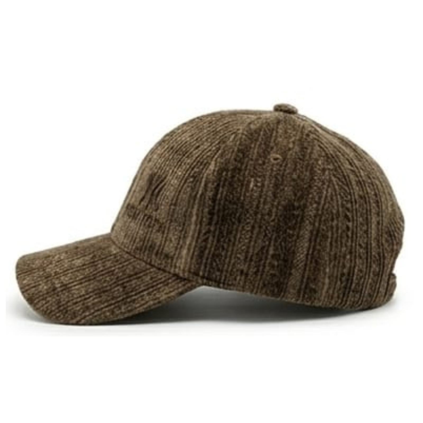 Unisex Ribbed Chenille Velvet Baseball Cap – Warm Winter NY Embroidered Curved Visor Cap