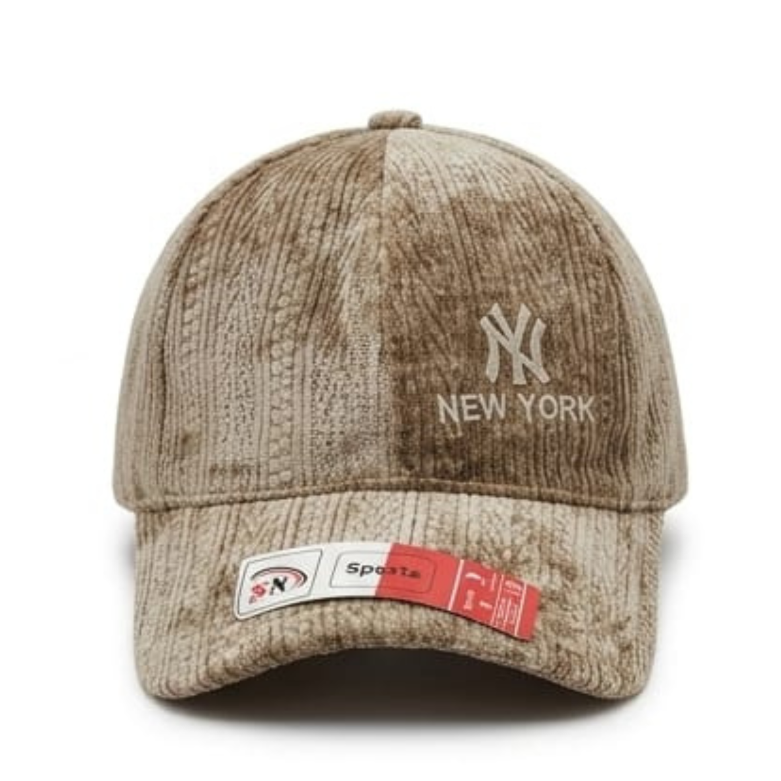 Unisex Ribbed Chenille Velvet Baseball Cap – Warm Winter NY Embroidered Curved Visor Cap