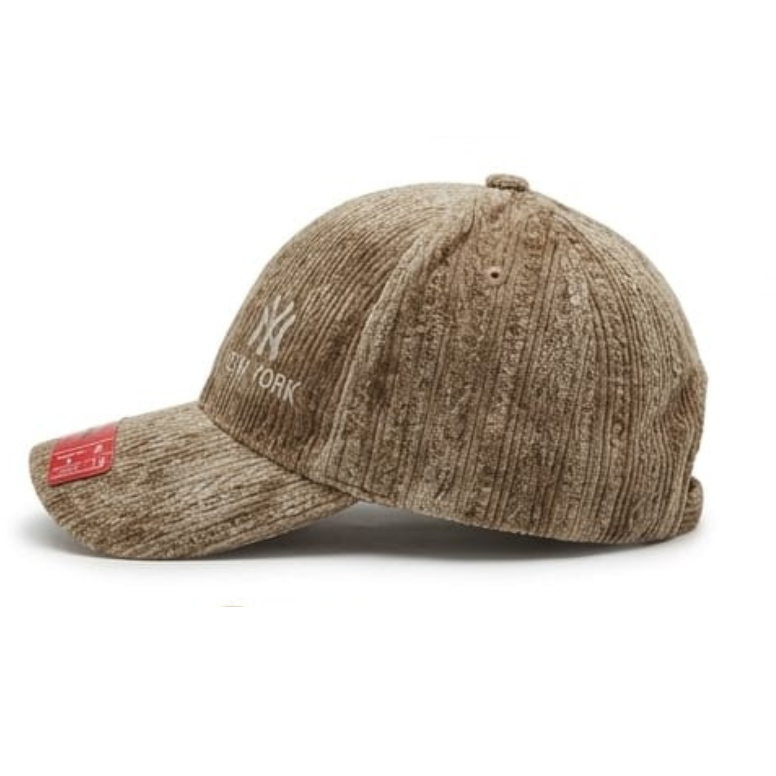 Unisex Ribbed Chenille Velvet Baseball Cap – Warm Winter NY Embroidered Curved Visor Cap