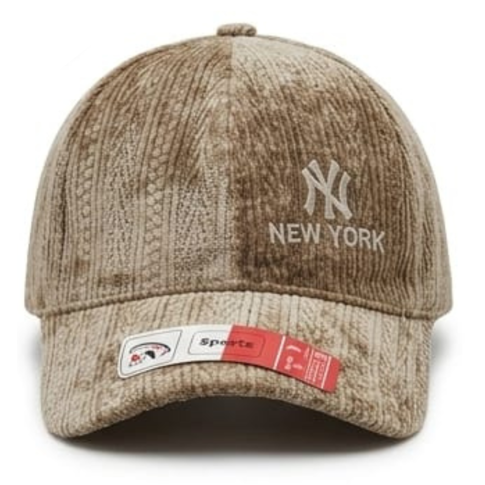 Unisex Ribbed Chenille Velvet Baseball Cap – Warm Winter NY Embroidered Curved Visor Cap